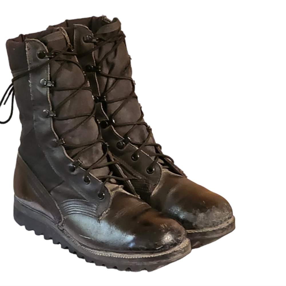 Unisex Leather and Nylon Combat Boots Size 9-9.5/Military Boots/Army Boots